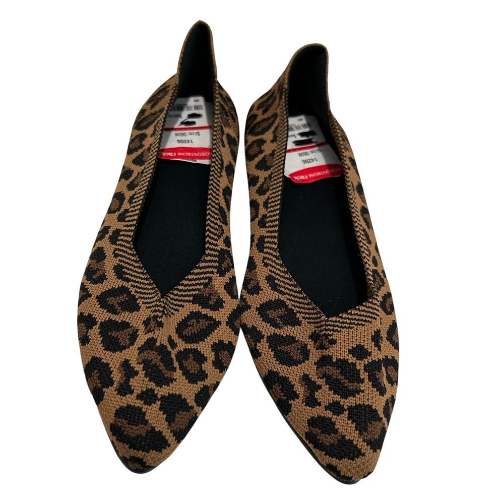 MIA New Leopard Print Knit Ballet Flats Size 6